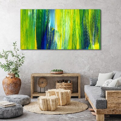 Foto auf leinwand Grüne und blaue abstrakte Streifen