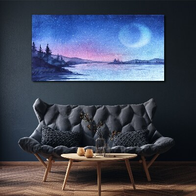 Foto auf leinwand Ein zauberhafter Abend am See