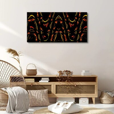 Bild auf leinwand Dynamische Linien in Rot und Gelb
