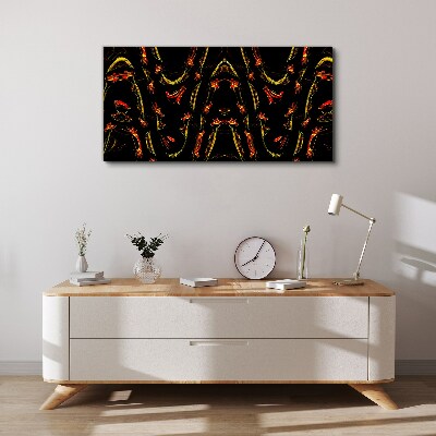 Bild auf leinwand Dynamische Linien in Rot und Gelb
