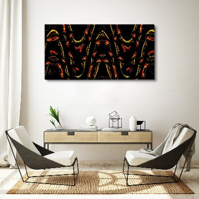 Bild auf leinwand Dynamische Linien in Rot und Gelb