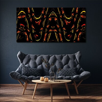 Bild auf leinwand Dynamische Linien in Rot und Gelb