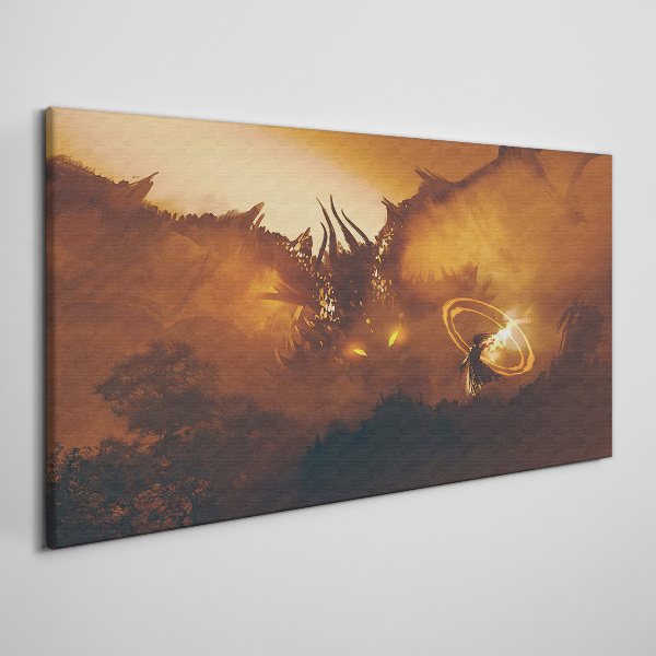 Fotobilder Drache im Feuer eines magischen Rituals