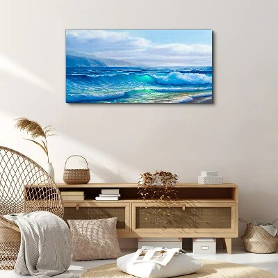Foto leinwand Ruhige Meereswellen