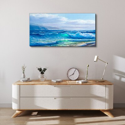 Foto leinwand Ruhige Meereswellen