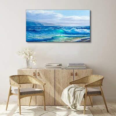 Foto leinwand Ruhige Meereswellen