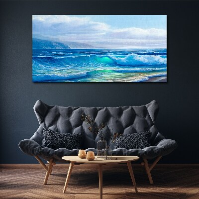 Foto leinwand Ruhige Meereswellen