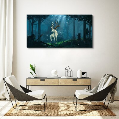 Foto auf leinwand Waldgeist mit Geweih