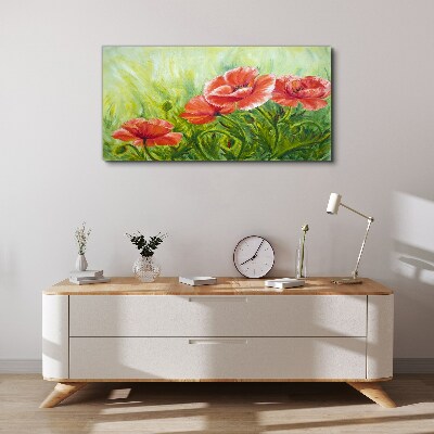 Foto auf leinwand Blumen auf einer Frühlingswiese