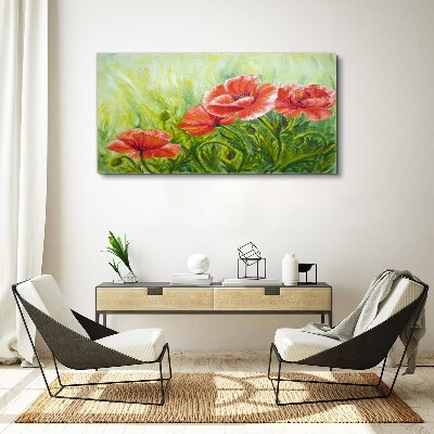Foto auf leinwand Blumen auf einer Frühlingswiese