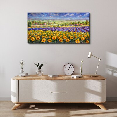 Wandbild Blumen auf dem Land