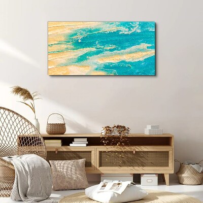Wandbild Meereswellen auf dem Sand