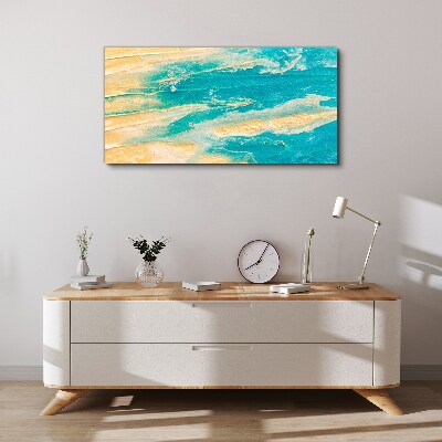 Wandbild Meereswellen auf dem Sand