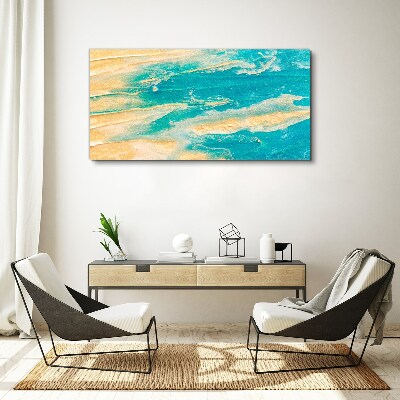 Wandbild Meereswellen auf dem Sand