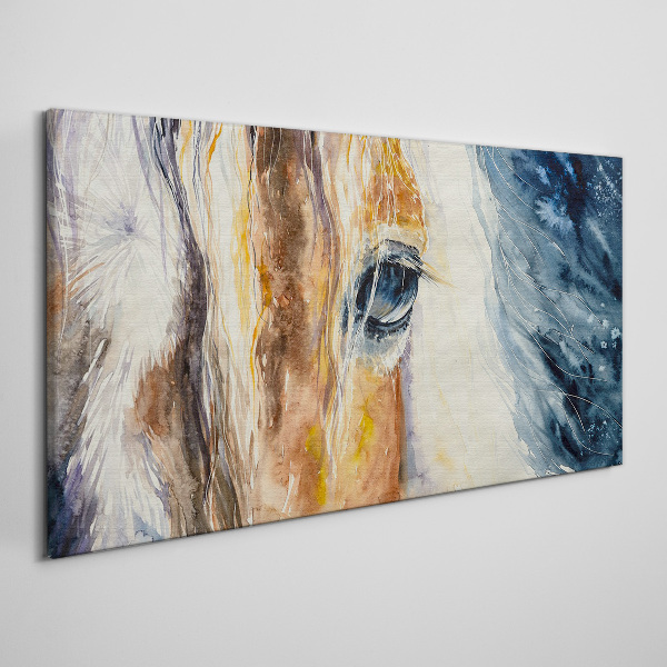 Foto leinwand Aquarell-Pferdeporträt