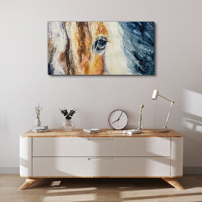 Foto leinwand Aquarell-Pferdeporträt