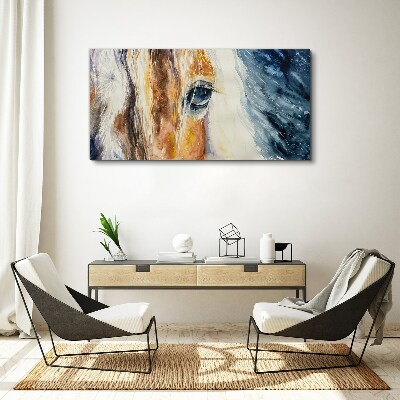Foto leinwand Aquarell-Pferdeporträt