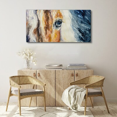 Foto leinwand Aquarell-Pferdeporträt