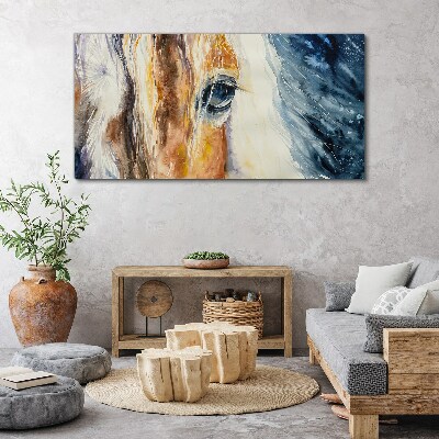 Foto leinwand Aquarell-Pferdeporträt