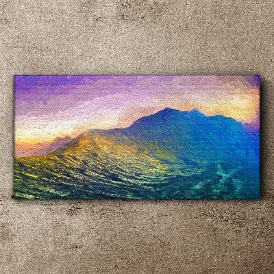 Bild auf leinwand Wellen in der untergehenden Sonne