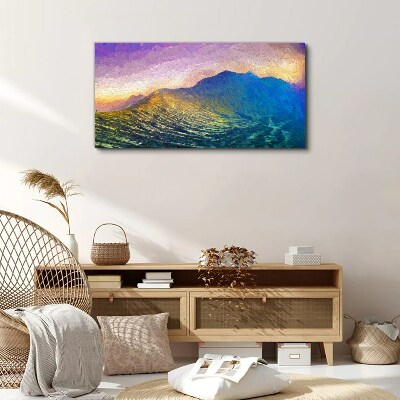 Bild auf leinwand Wellen in der untergehenden Sonne