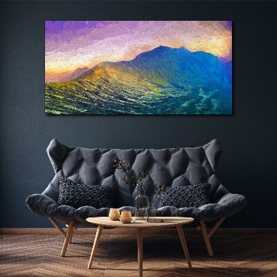 Bild auf leinwand Wellen in der untergehenden Sonne