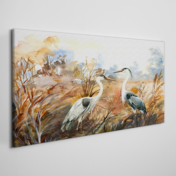 Foto auf leinwand Idylle unter den Störchen