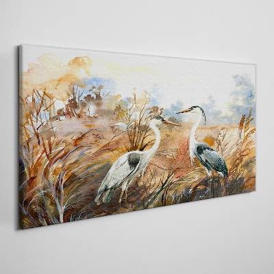 Foto auf leinwand Idylle unter den Störchen