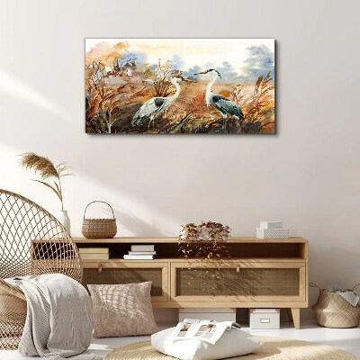 Foto auf leinwand Idylle unter den Störchen