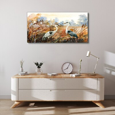 Foto auf leinwand Idylle unter den Störchen