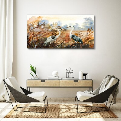 Foto auf leinwand Idylle unter den Störchen
