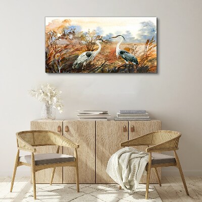 Foto auf leinwand Idylle unter den Störchen