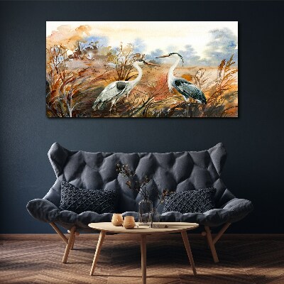 Foto auf leinwand Idylle unter den Störchen