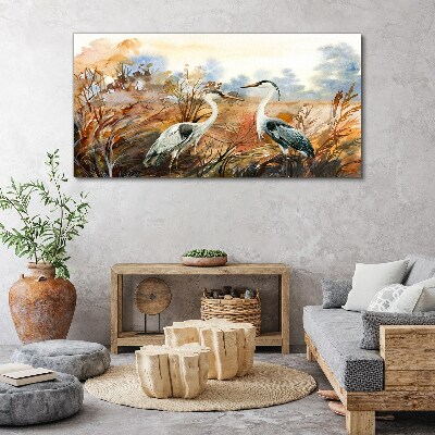 Foto auf leinwand Idylle unter den Störchen