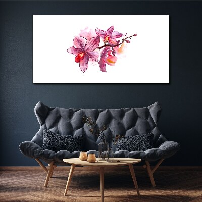 Foto auf leinwand Rosa Orchideen auf weißem Hintergrund
