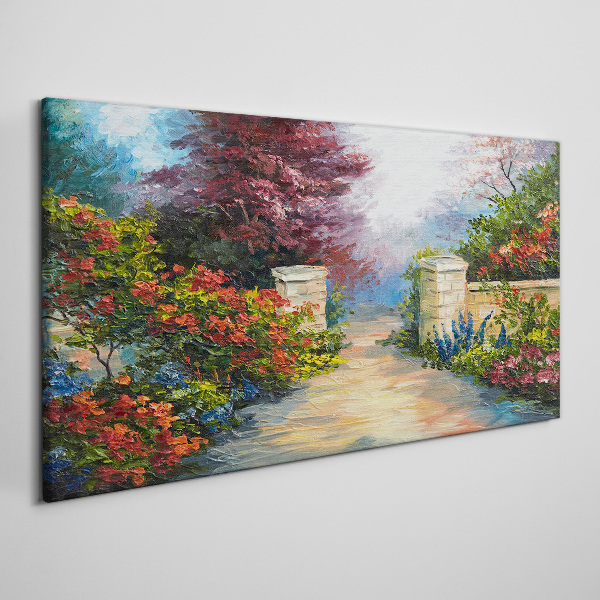 Foto auf leinwand Ein Blumenparadies in Farben