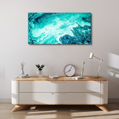 Foto auf leinwand Blaue Wellen in den Meerestiefen
