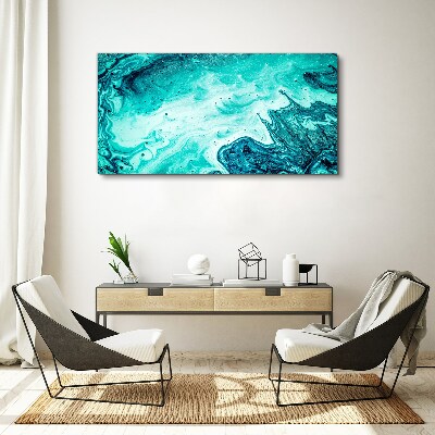 Foto auf leinwand Blaue Wellen in den Meerestiefen
