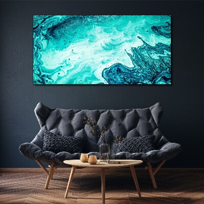 Foto auf leinwand Blaue Wellen in den Meerestiefen