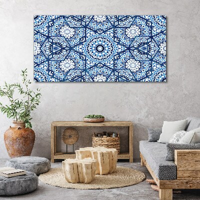 Foto auf leinwand Geometrische Muster in Blautönen