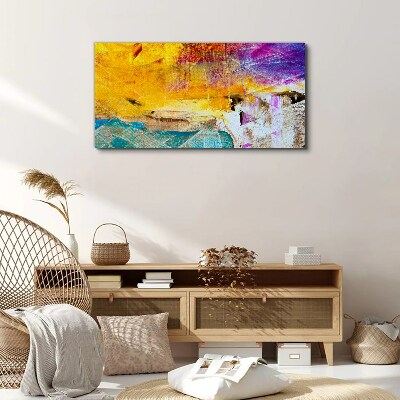 Bild auf leinwand Abstrakte Landschaft in intensiven Farben