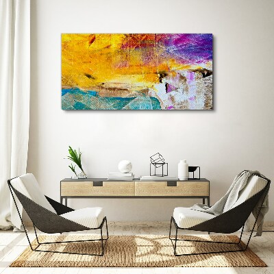 Bild auf leinwand Abstrakte Landschaft in intensiven Farben