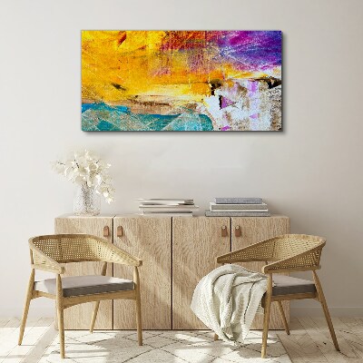 Bild auf leinwand Abstrakte Landschaft in intensiven Farben