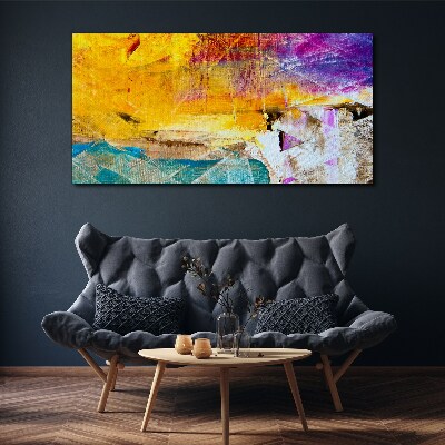 Bild auf leinwand Abstrakte Landschaft in intensiven Farben