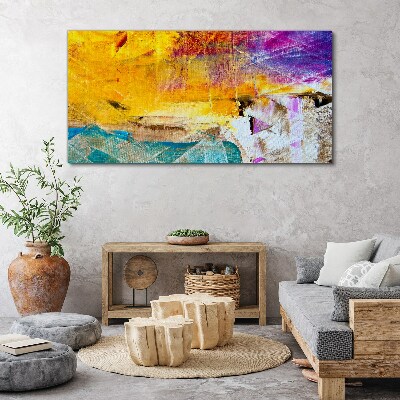 Bild auf leinwand Abstrakte Landschaft in intensiven Farben