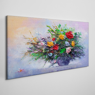 Foto leinwand Frühlingsblumenstrauß