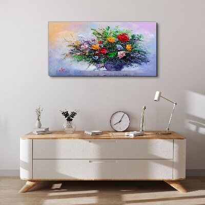 Foto leinwand Frühlingsblumenstrauß