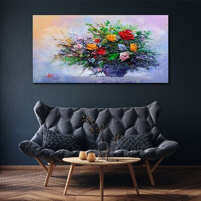 Foto leinwand Blumen malen