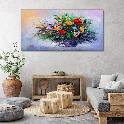 Foto leinwand Blumen malen