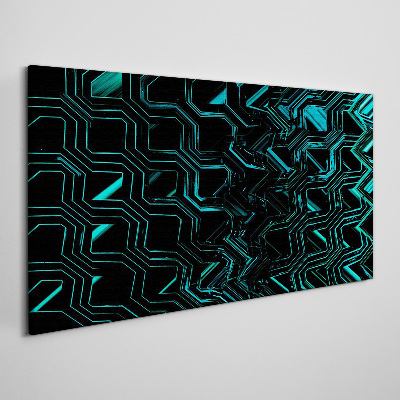 Foto auf leinwand Geometrie in Türkistönen
